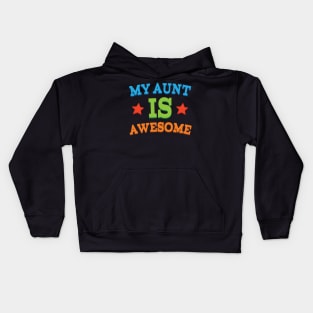 Aunt Gift Awesome Aunt Kids Hoodie